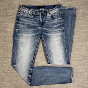 Buckle Black Stella Skinny Jeans Women's 27x32 Medium Wash Distressed Stretchck